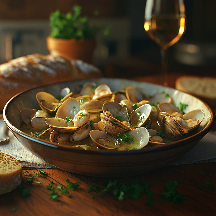 easyChef Pro Garlic-Infused Clams with White Wine
