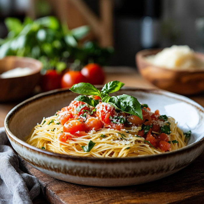 easyChef Pro Garlic-Infused Tomato Pasta