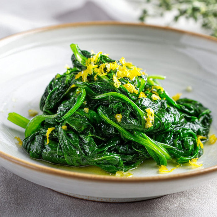 easyChef Pro Garlic Lemon Butter Spinach Sauté