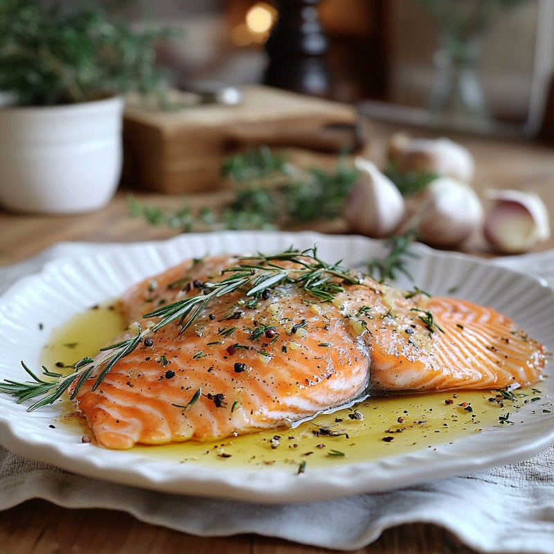 Garlic Rosemary Smoked Steelhead Trout Recipe easyChef Pro