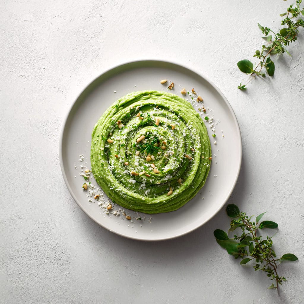 easyChef Pro Garlic Scape Pesto with Parmesan and Asiago