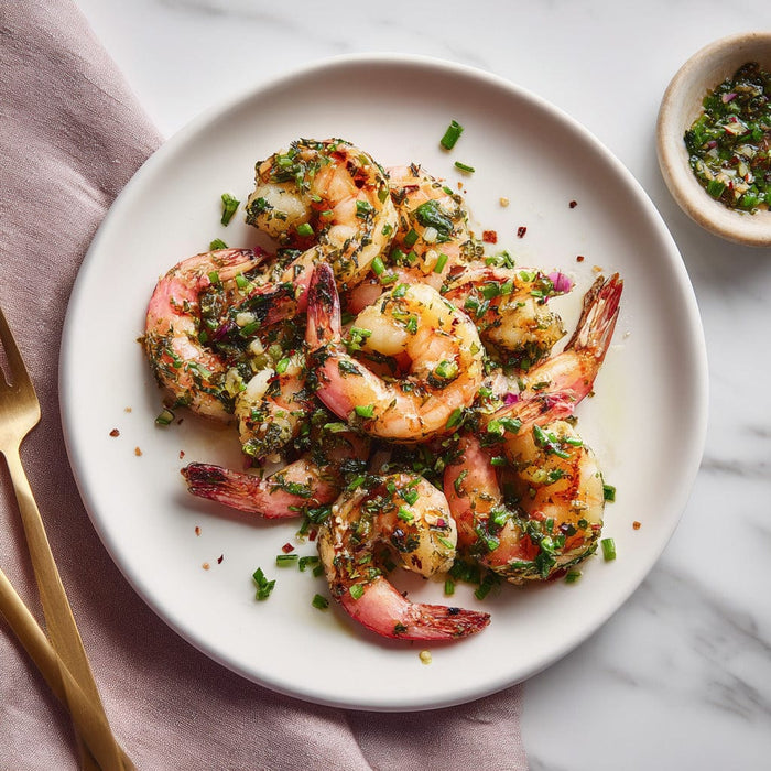 easyChef Pro Garlicky Herb-Infused Grilled Shrimp Scampi with Chive Butter