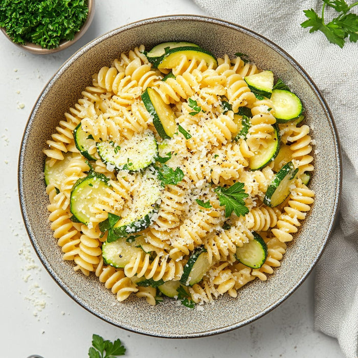 easyChef Pro Garlicky Zucchini Rotini with Parmesan and Fresh Herbs