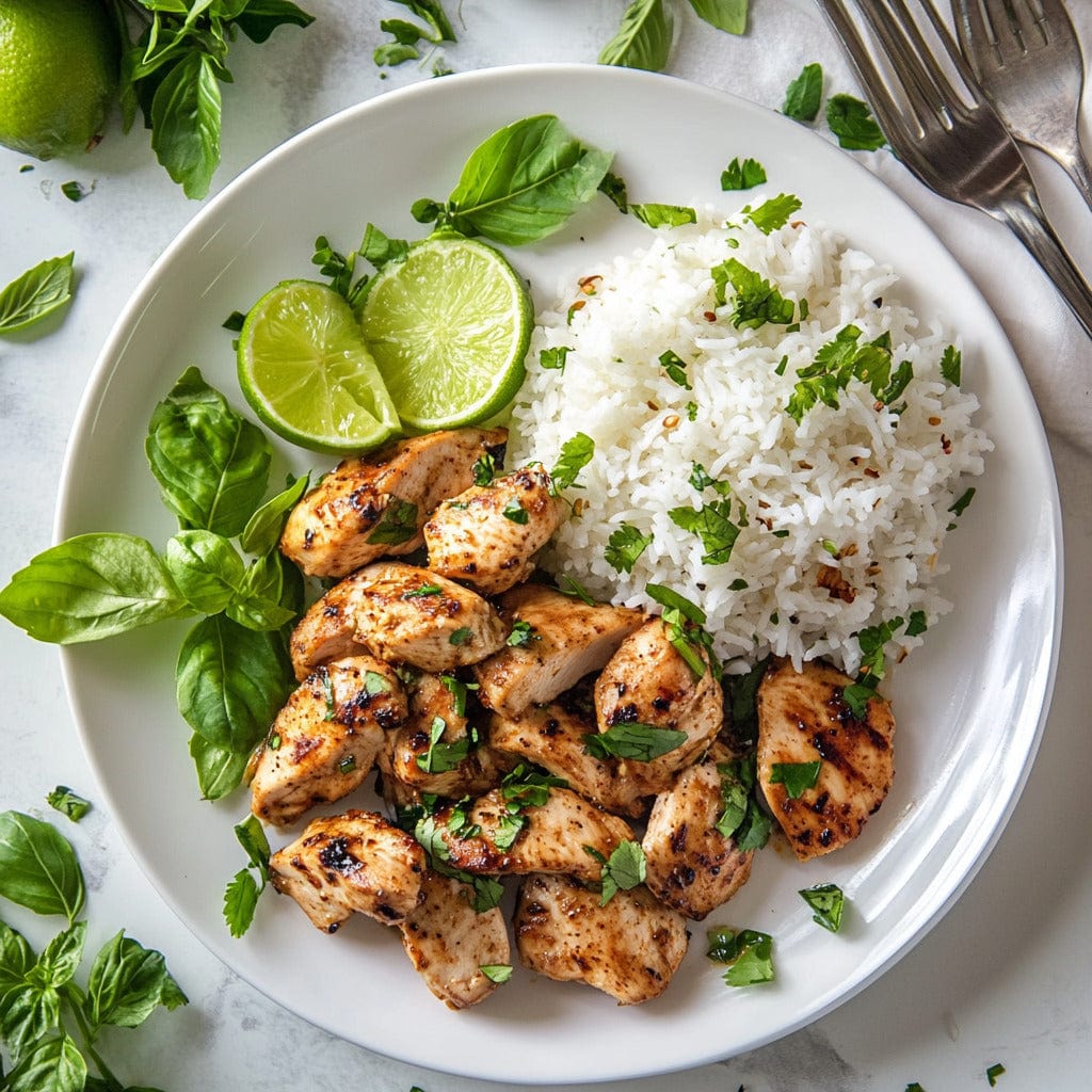 easyChef Pro Ginger-Lime Chicken Stir Fry with Coconut Rice