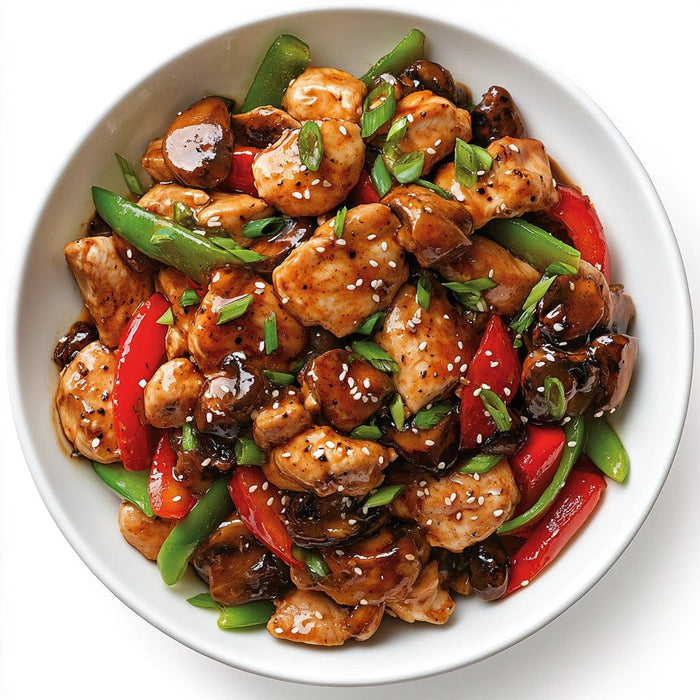 easyChef Pro Ginger-Sesame Chicken Stir-Fry with Bell Peppers