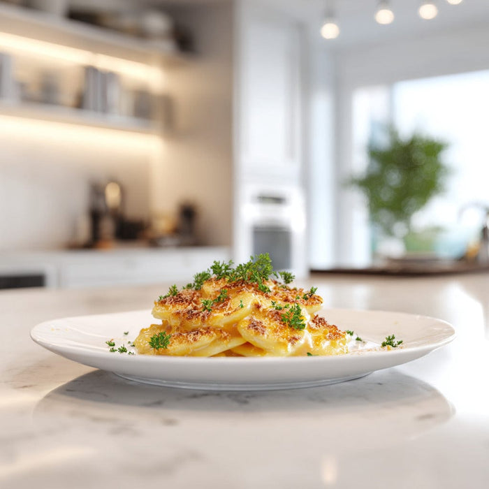 easyChef Pro Gourmet Cheesy Scalloped Potatoes with Crispy Parmesan Topping