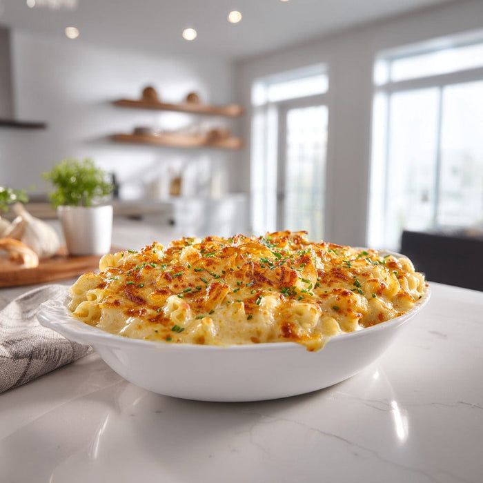 easyChef Pro Gourmet Havarti & Cheddar Macaroni with Sweet Caramelized Onions