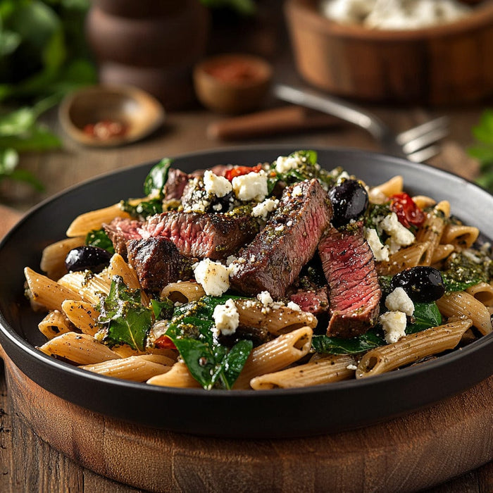 easyChef Pro Greek Steak Pasta Salad