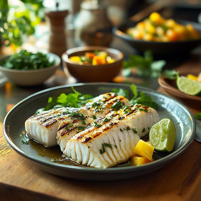 easyChef Pro Grilled Halibut with Herb Marinade