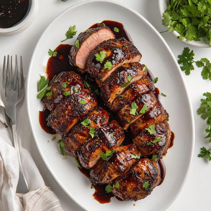easyChef Pro Grilled Pork Tenderloin with Black Cherry Glaze