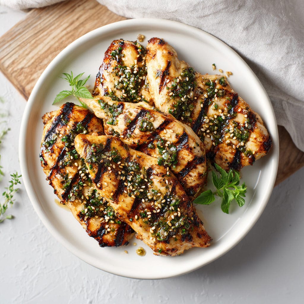 easyChef Pro Grilled Sesame Chicken with Spicy Basil Marinade