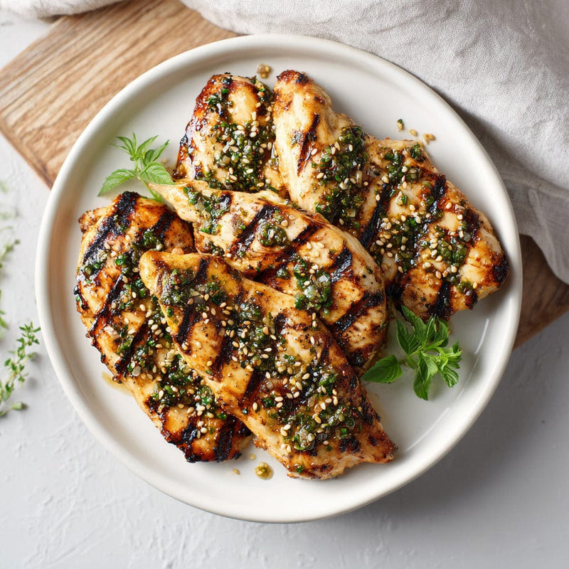 easyChef Pro Grilled Sesame Chicken with Spicy Basil Marinade
