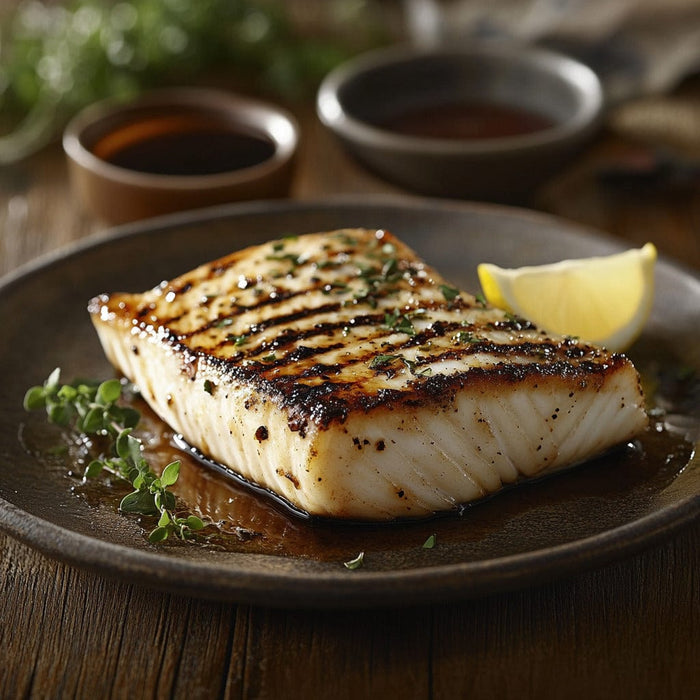 easyChef Pro Grilled Sweet Soy Halibut Steaks