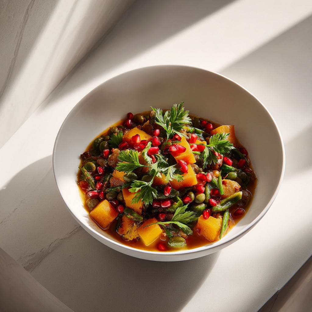 easyChef Pro Harissa-Infused Fava Bean and Butternut Squash Stew