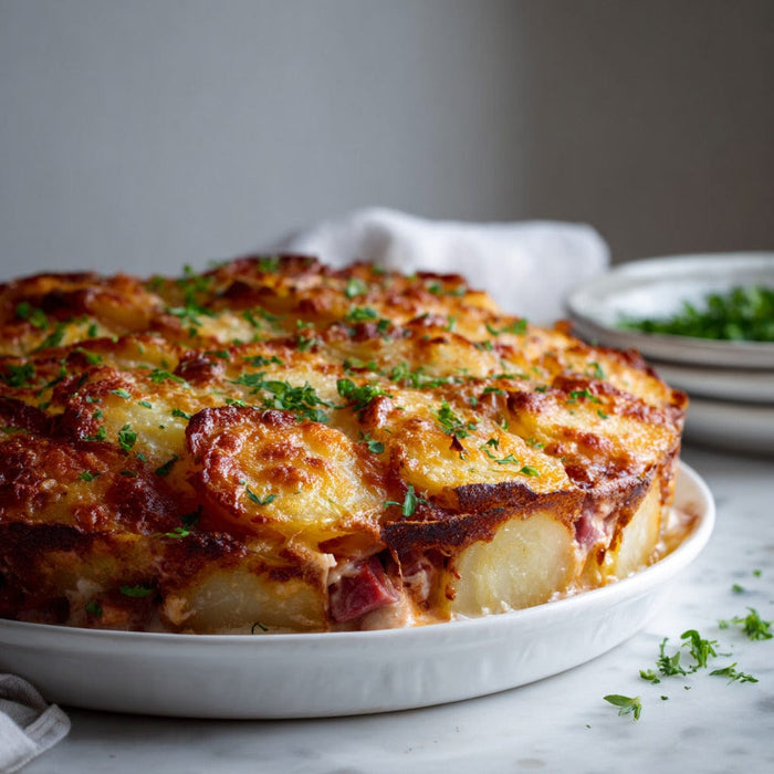 easyChef Pro Hearty Corned Beef & Cheddar Bake with Crispy Potato Topping