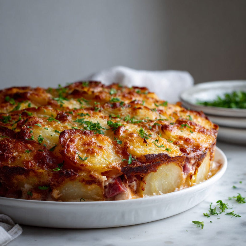 easyChef Pro Hearty Corned Beef & Cheddar Bake with Crispy Potato Topping