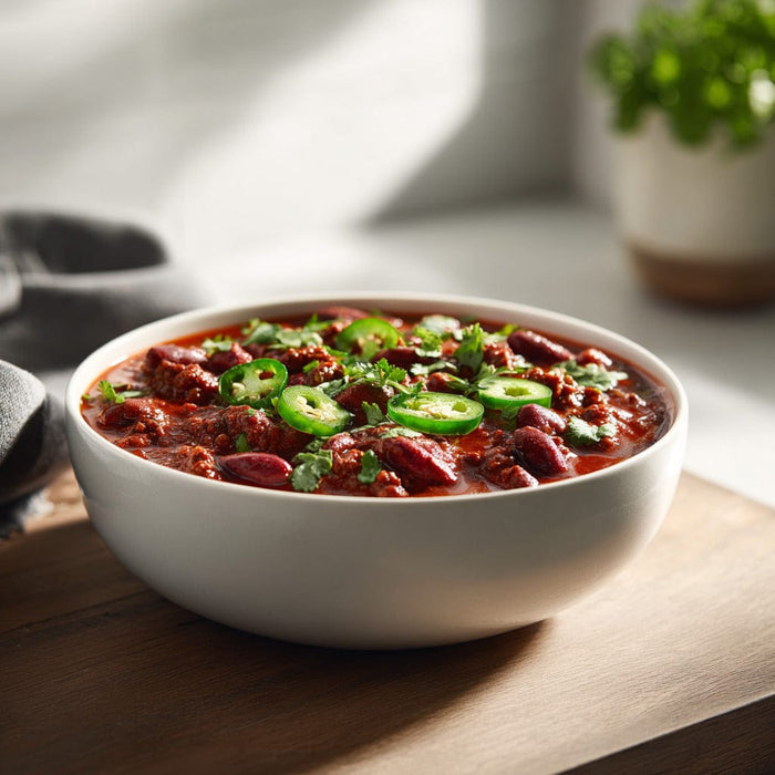 easyChef Pro Hearty Fire-Roasted Beef Chili with Kidney Beans