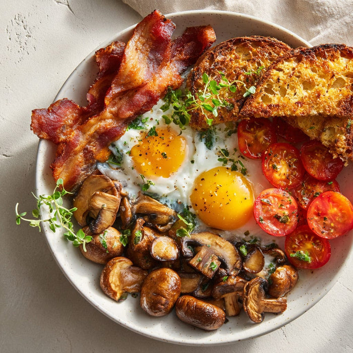 easyChef Pro Hearty Irish Breakfast with Crispy Bacon and Grilled Soda Bread