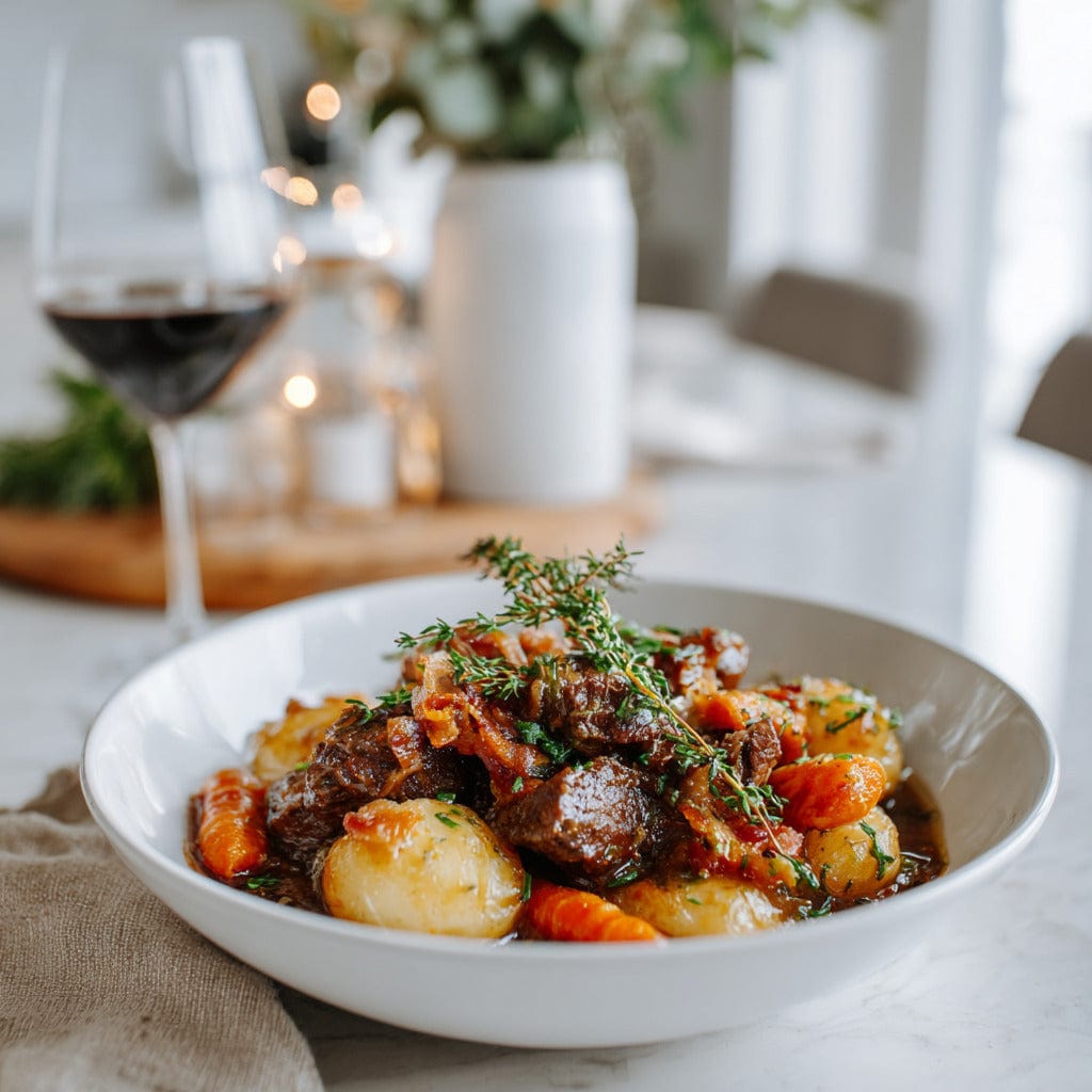 easyChef Pro Hearty Irish Lamb Stew with Bacon and Root Vegetables