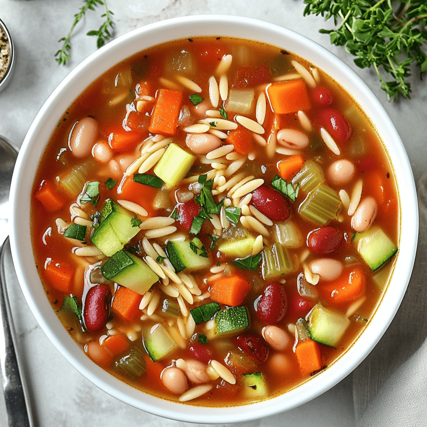 easyChef Pro Hearty Italian Minestrone Soup with Fresh Vegetables