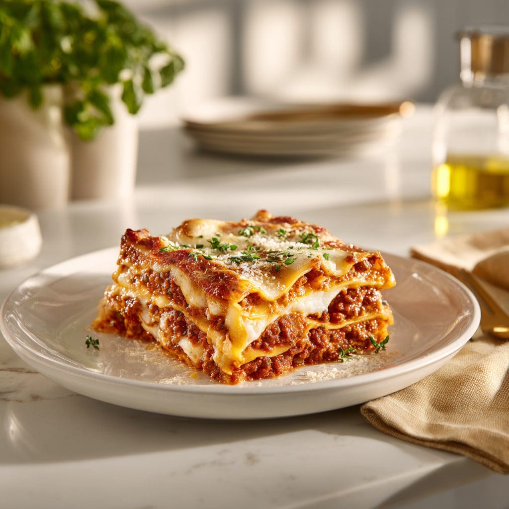 easyChef Pro Hearty Italian Sausage and Beef Lasagna with Herb-Infused Tomato Sauce