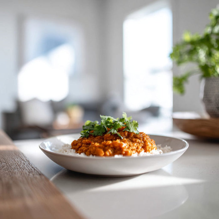 easyChef Pro Hearty Red Lentil Curry with Caramelized Onions
