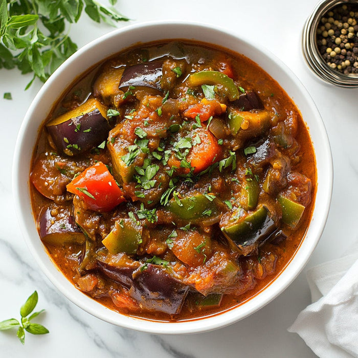 easyChef Pro Hearty Russian Eggplant and Bell Pepper Stew