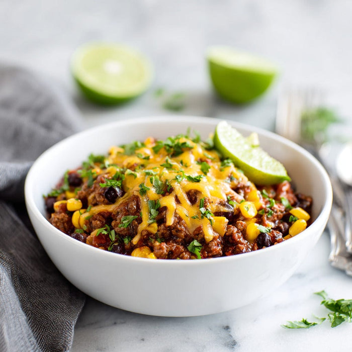 easyChef Pro Hearty Southwestern Black Bean and Beef Stew with Cheddar
