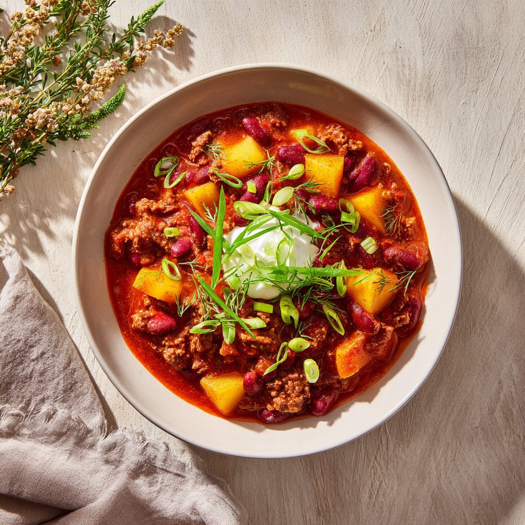 easyChef Pro Hearty Spiced Beef Chili with Tender Potatoes