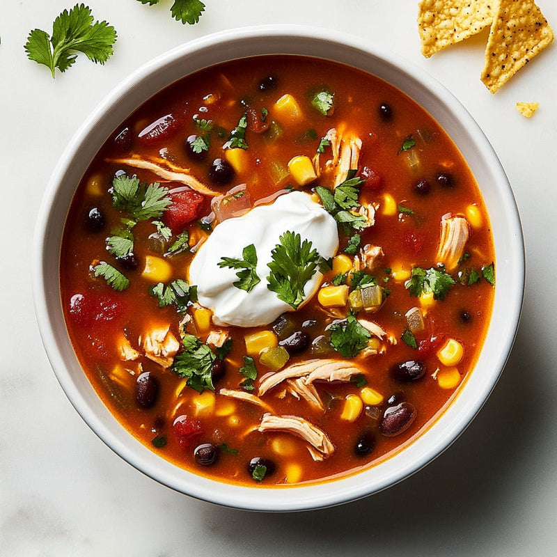 easyChef Pro Hearty Tex-Mex Turkey Soup with Black Beans and Corn