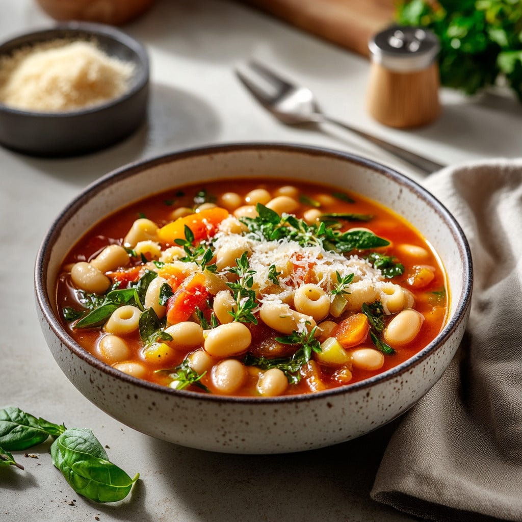 easyChef Pro Hearty Tomato Minestrone with Elbow Macaroni
