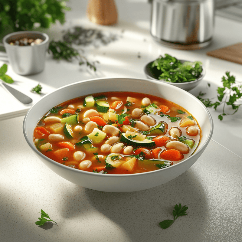 easyChef Pro Hearty Vegetarian Minestrone Soup
