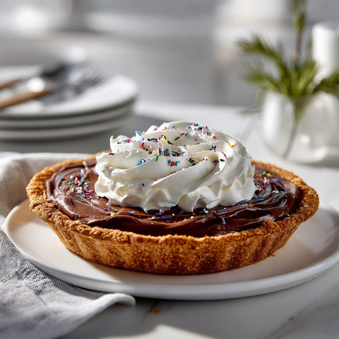 easyChef Pro Heavenly Chocolate Cream Pie with Whipped Topping and Graham Crust