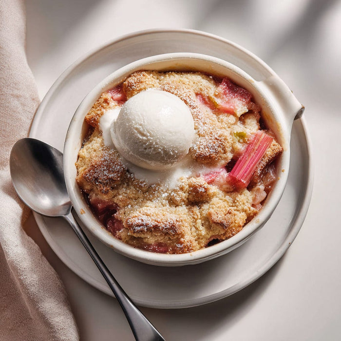 easyChef Pro Heavenly Rhubarb Cobbler with Buttery Crust