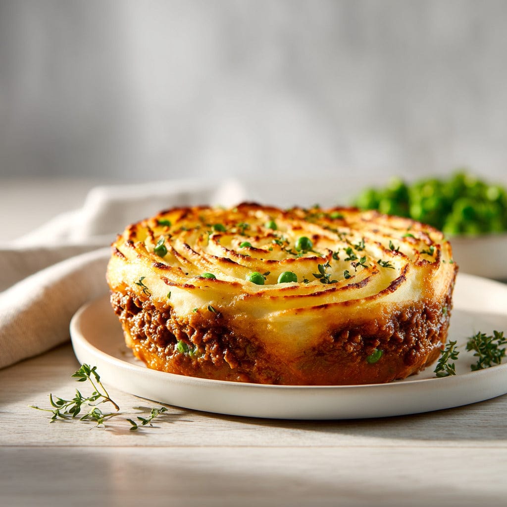 easyChef Pro Herb-Infused Beef Cottage Pie with Garlic Mashed Potatoes