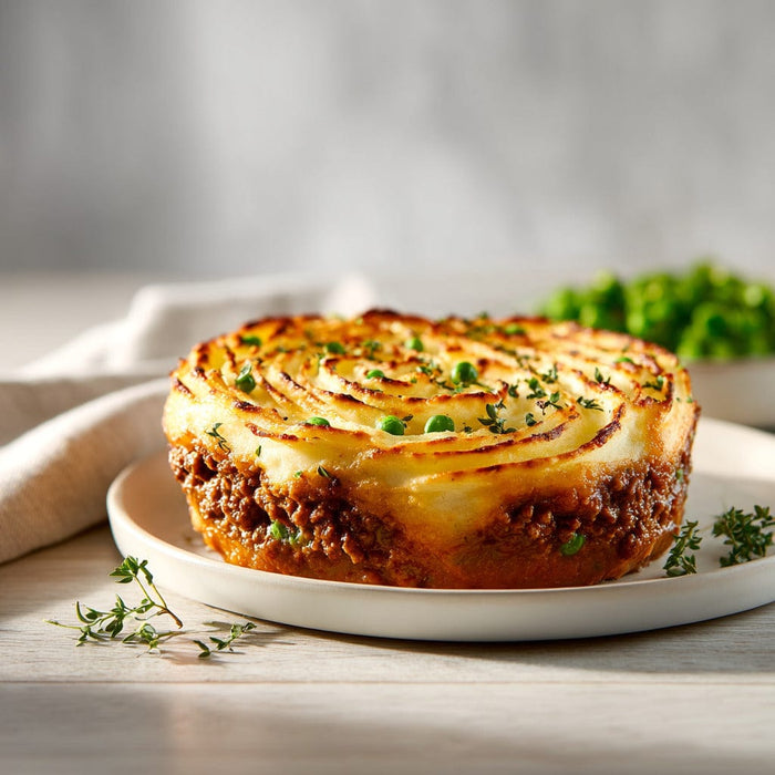 easyChef Pro Herb-Infused Beef Cottage Pie with Garlic Mashed Potatoes