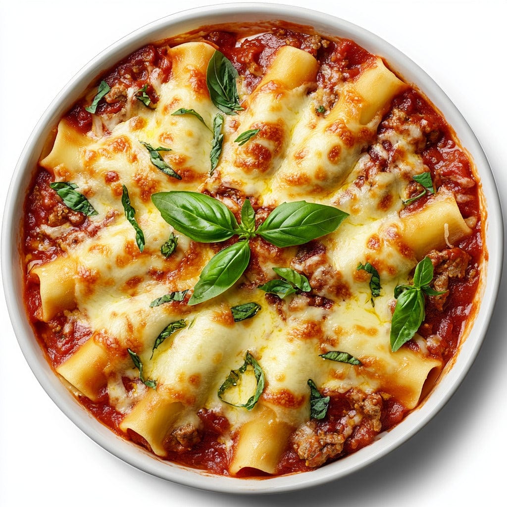 easyChef Pro Herb-Infused Beef Manicotti with Triple Cheese