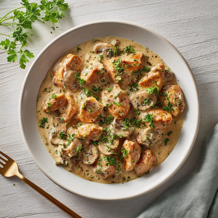 easyChef Pro Herb-Infused Chicken Stroganoff in a Slow Cooker