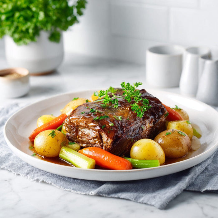 easyChef Pro Herb-Infused Chuck Roast with Root Vegetables