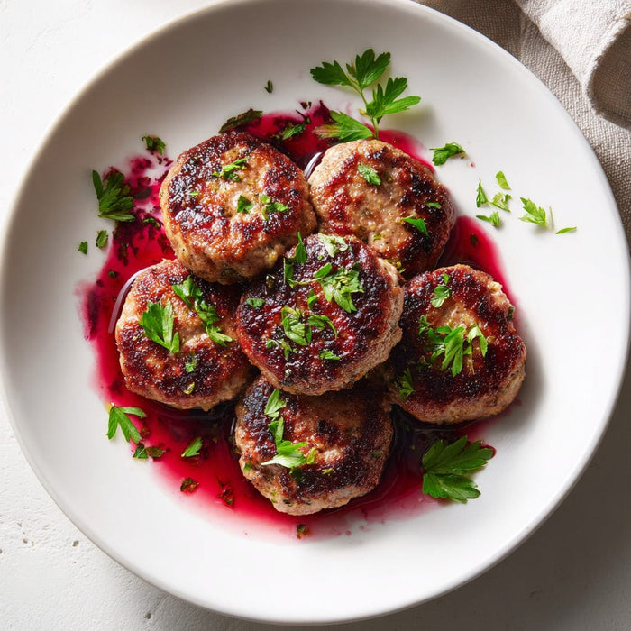 easyChef Pro Herb-Infused Italian Sausage Patties with Red Wine