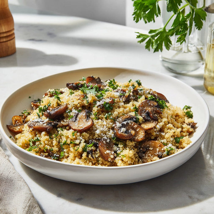 easyChef Pro Herb-Infused Quinoa Pilaf with Sautéed Mushrooms