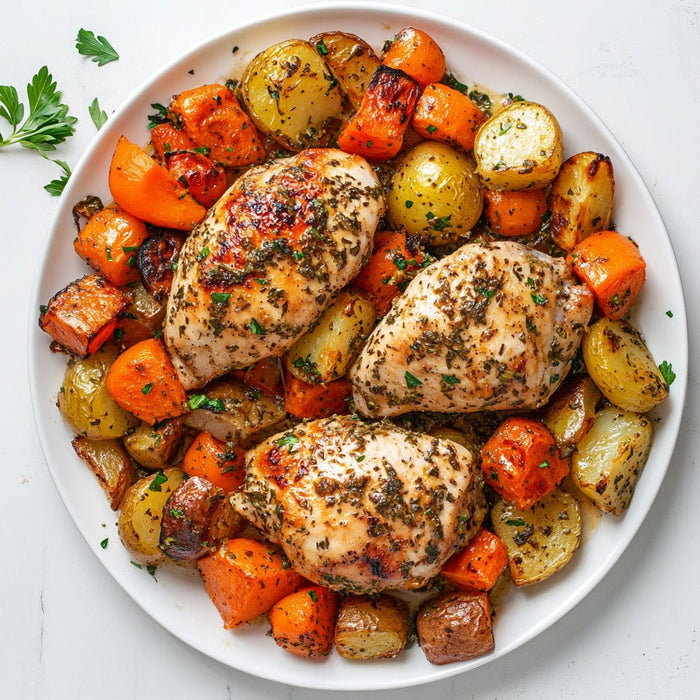 easyChef Pro Herb-Infused Roasted Chicken with Vibrant Veggies