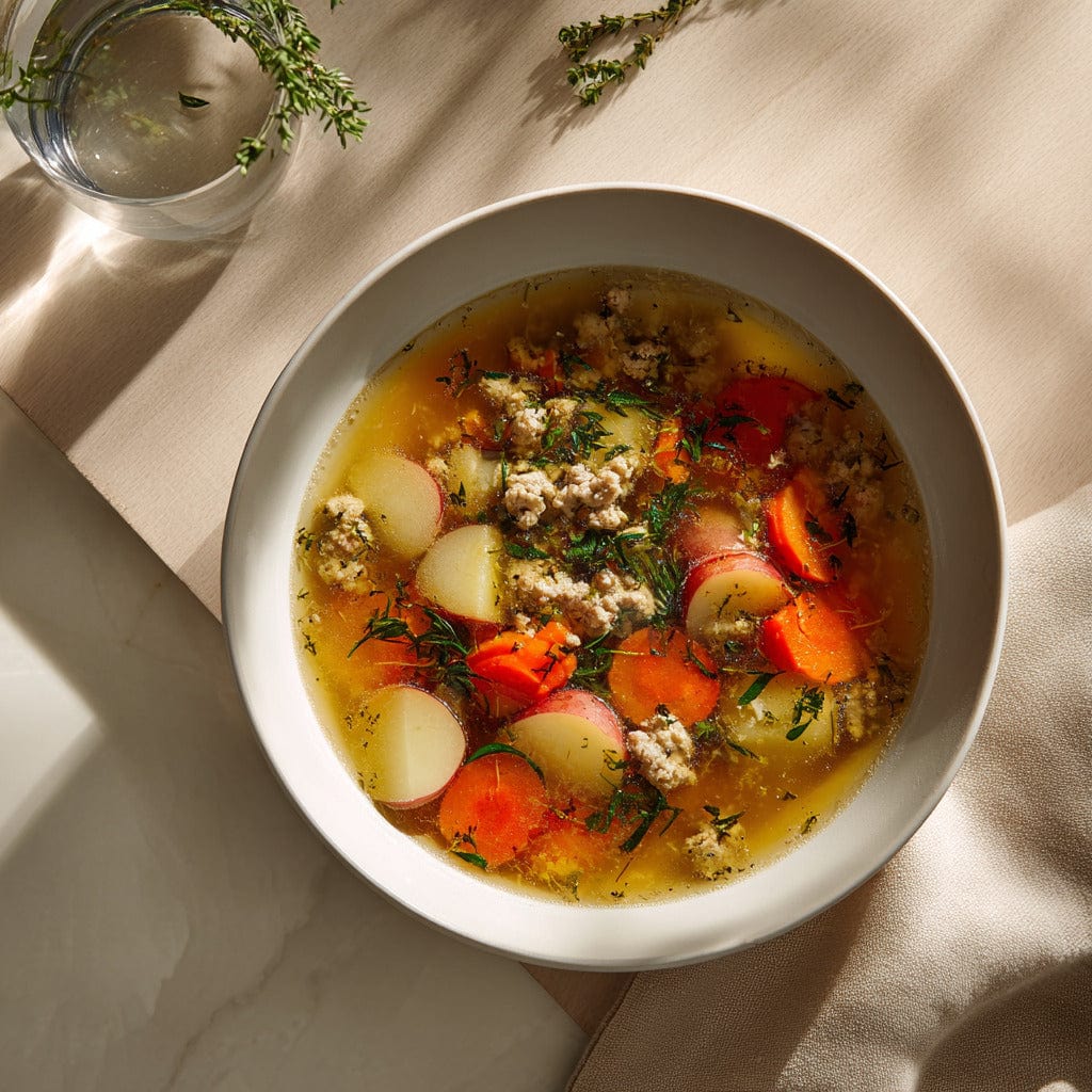 easyChef Pro Herb-Infused Turkey and Vegetable Soup