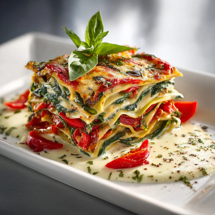 easyChef Pro Herb-Infused Vegetable Lasagna with Cheesy Sauce