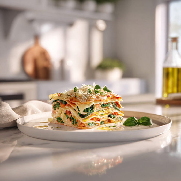 easyChef Pro Herb-Infused Vegetable Lasagna with Cheesy Sauce