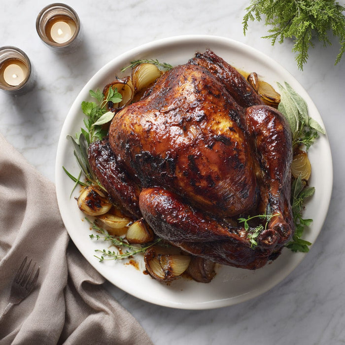 easyChef Pro Hickory-Smoked Turkey with Cola-Infused Apple and Onion