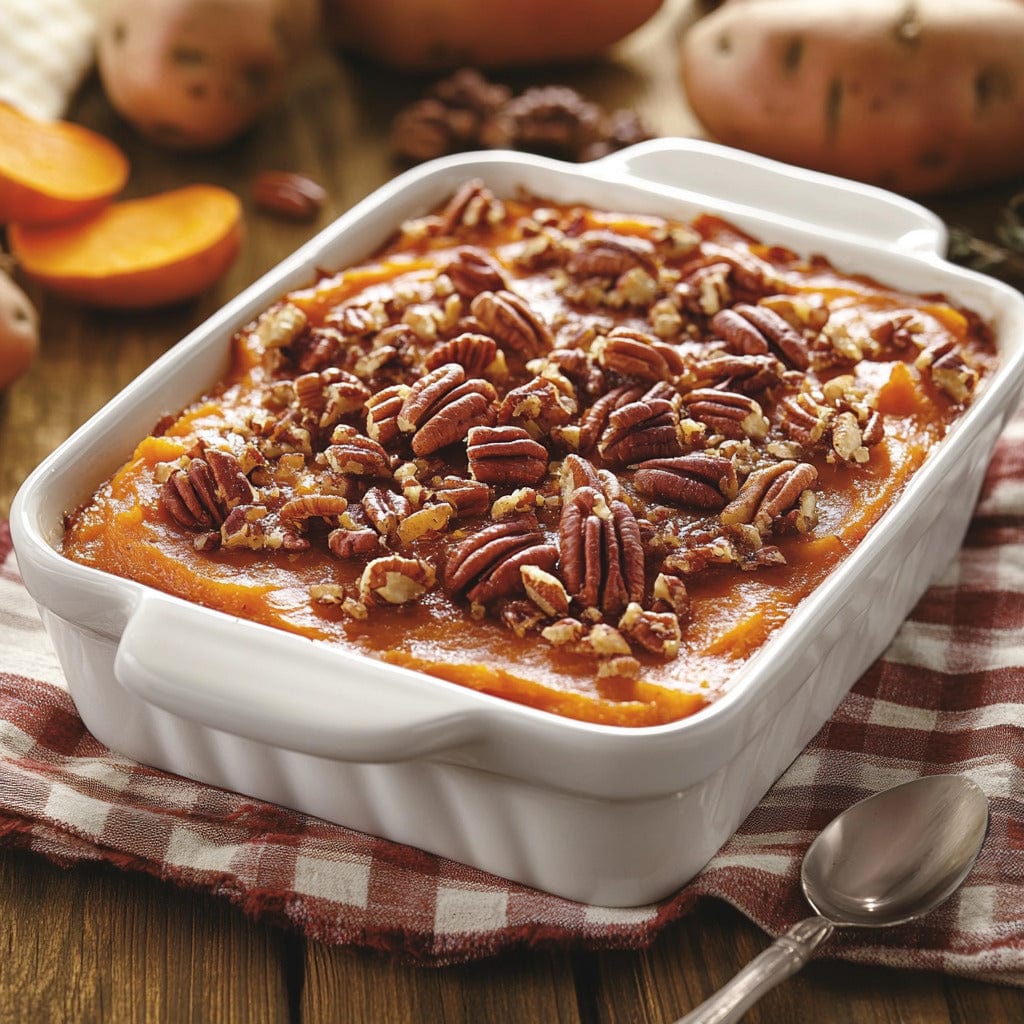 easyChef Pro Holiday Sweet Potato Eggnog Bake