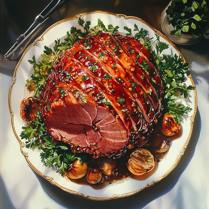 easyChef Pro Honey-Glazed Clove-Studded Ham