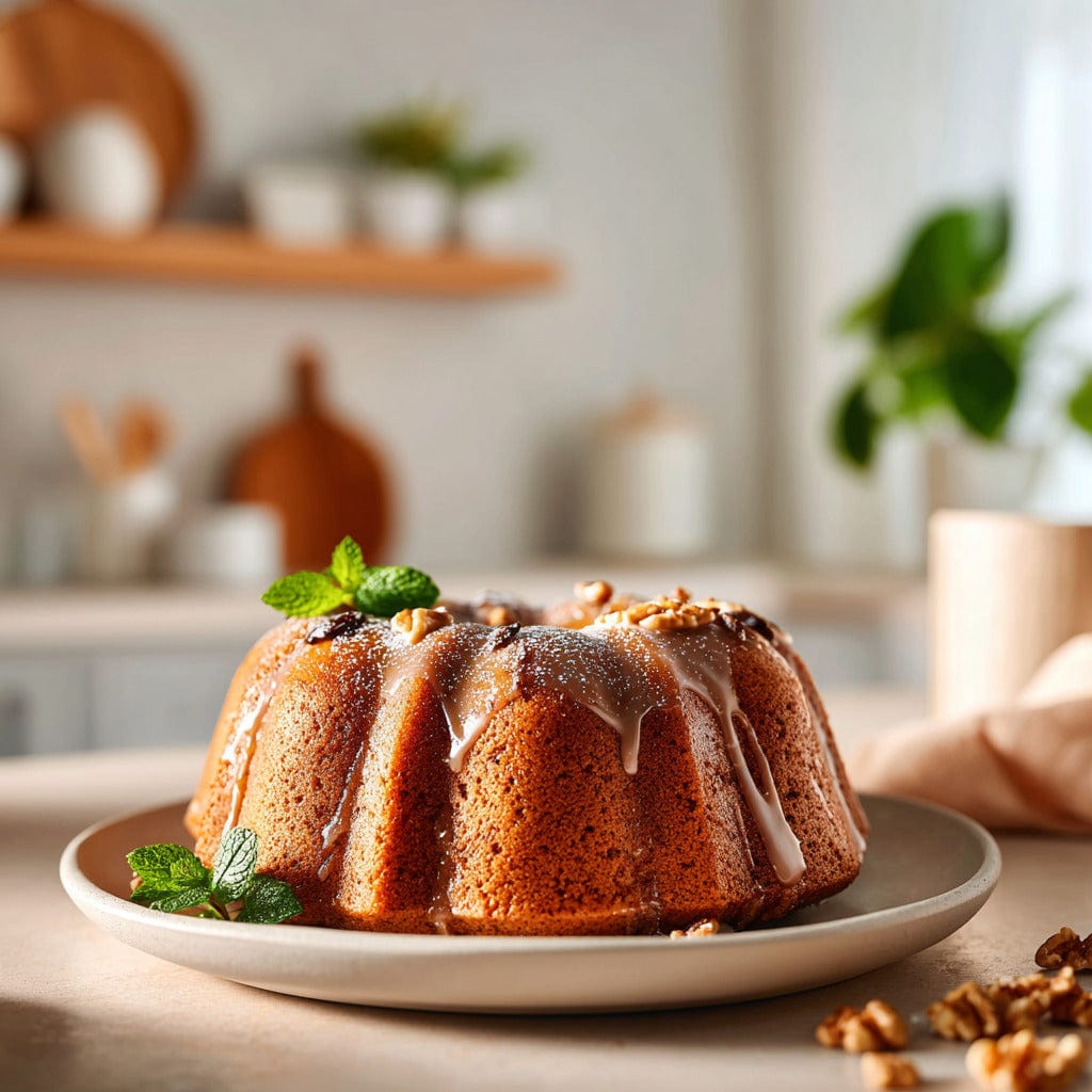 easyChef Pro Irish Potato Spice Bundt Cake with Walnuts and Raisins