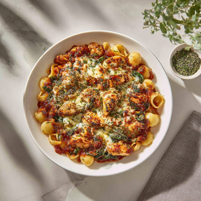 easyChef Pro Italian Chicken Skillet with Spinach and Mozzarella
